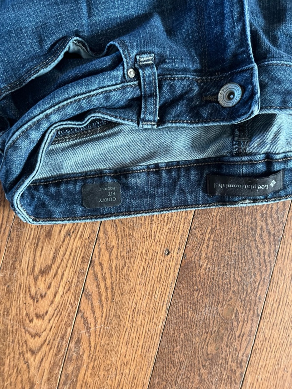 Lee Dark Blue Flare Jeans - Picture 3 of 6
